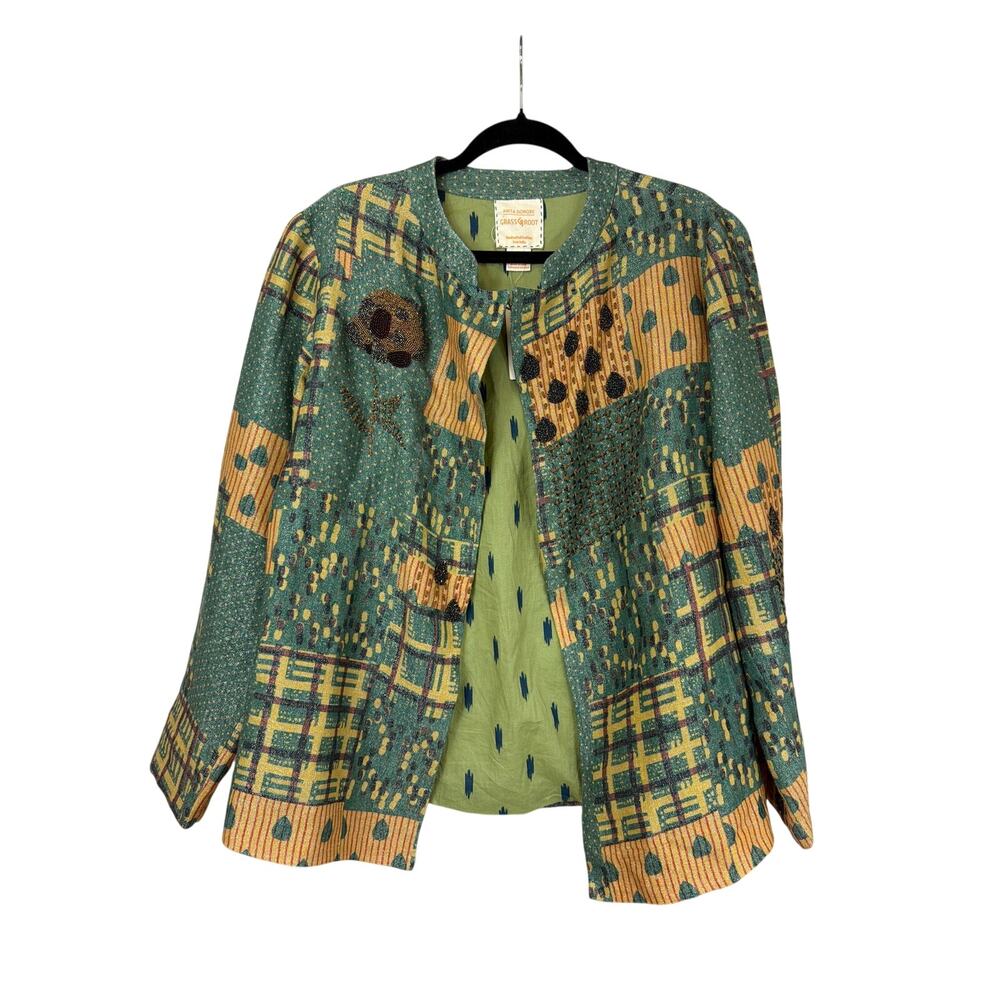 NWT Anita Dongre Grassroot Multicolor Embroidered Beaded Jacket Size XL